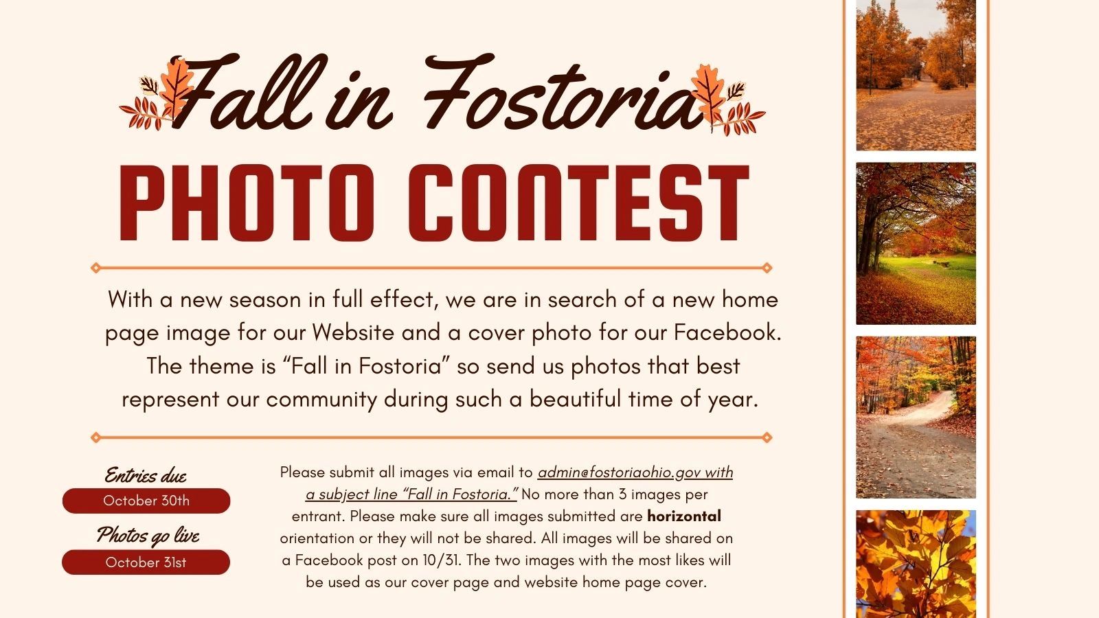 Fall in Fostoria Photo Contest